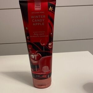 Bath & Body Works Winter Candy Apple Body Cream - Festive Red